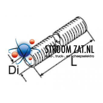 Luchtaanzuiggeluiddemper met beschermkap Ø25 0.65M